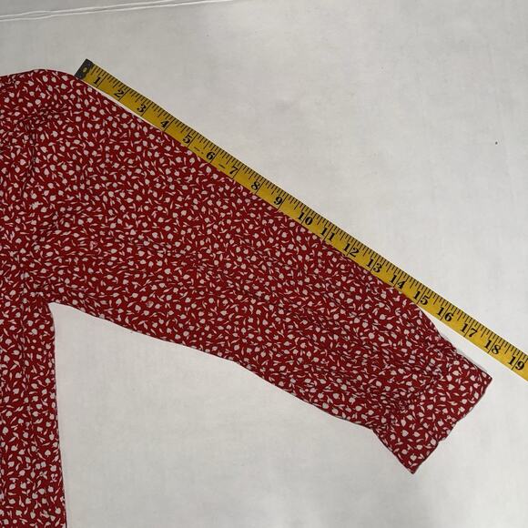 Madewell Floral Women S Top Cottagecore Feminine Romantic Dainty Side Button - Picture 9 of 11